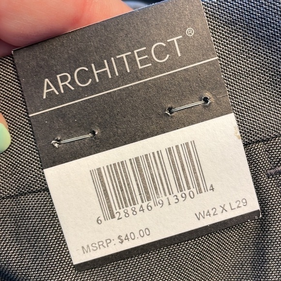 Architect Gray Wrinkle Resistant Classic Fit Extender Waistband Trouser Pants 42 - Picture 6 of 12